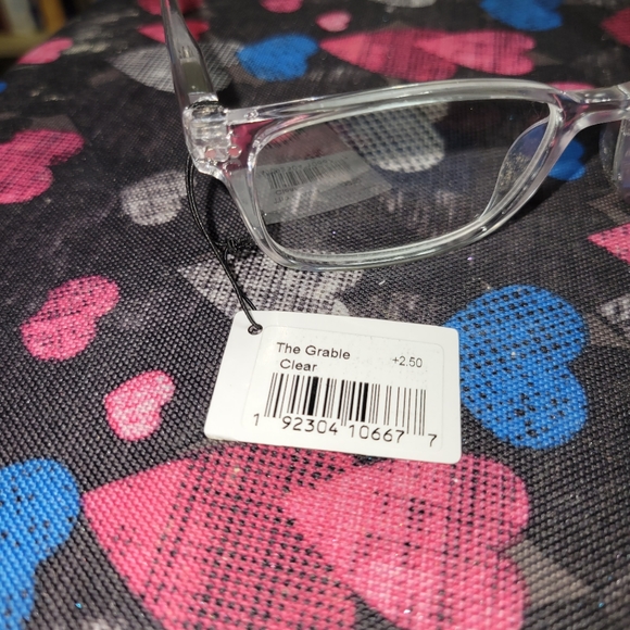 Clear Frame Wayfarer Readers 2.5 Strength NEW w/Case - Picture 5 of 11